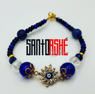Evil Eye Blue Agate Bracelet