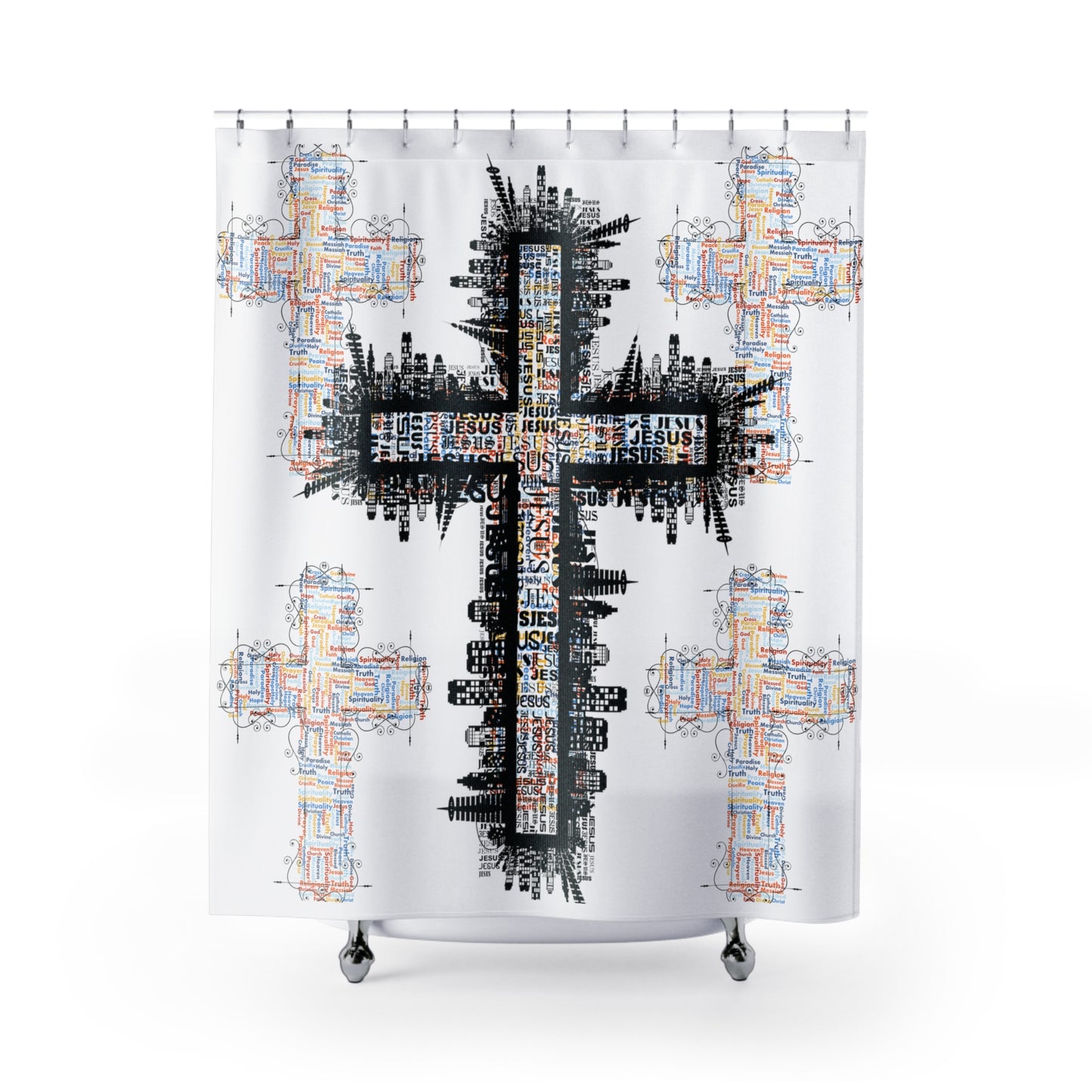 City of faith Shower Curtains