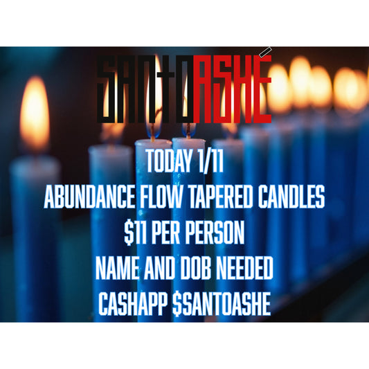 1/11 abundance flow tapered candles