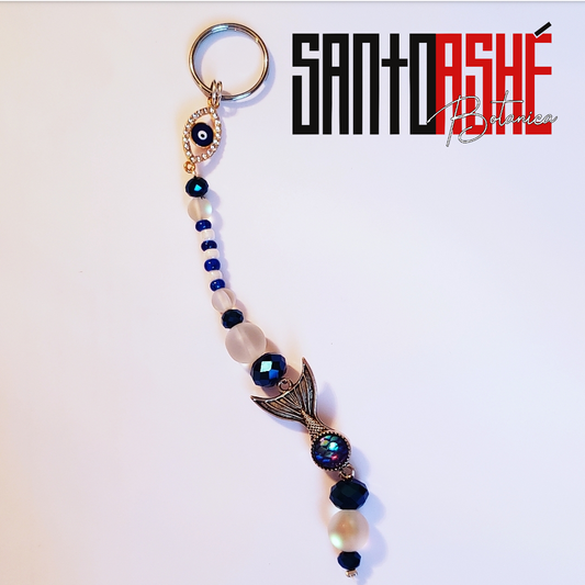 Mermaid Evil Eye Keychain - Santo Ashe Botanica