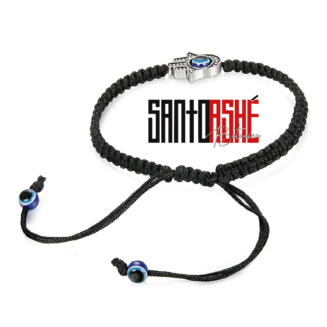 Black String Evil Eye protection Bracelet - Santo Ashe Botanica
