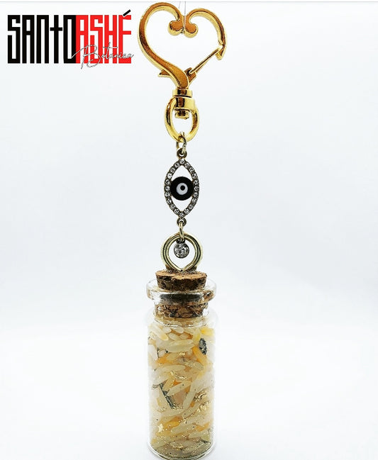 Elite Evil Eye Protection Money Rice Keychain - Santo Ashe Botanica